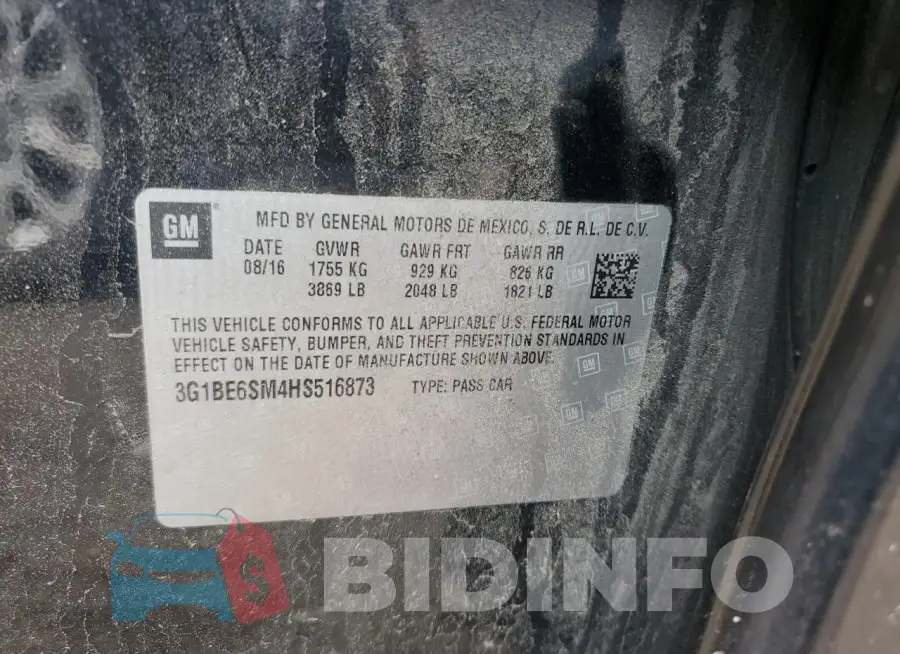 3G1BE6SM4HS516873 Photo# 12