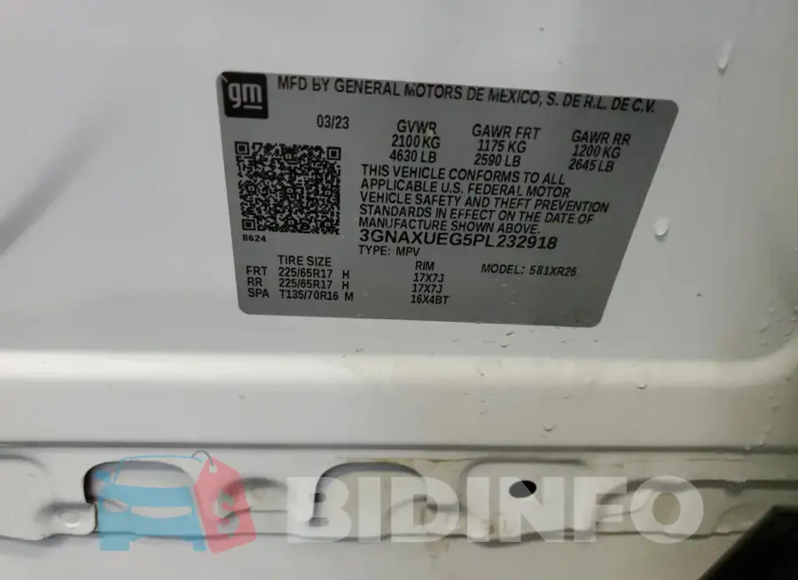 3GNAXUEG5PL232918 Photo# 13