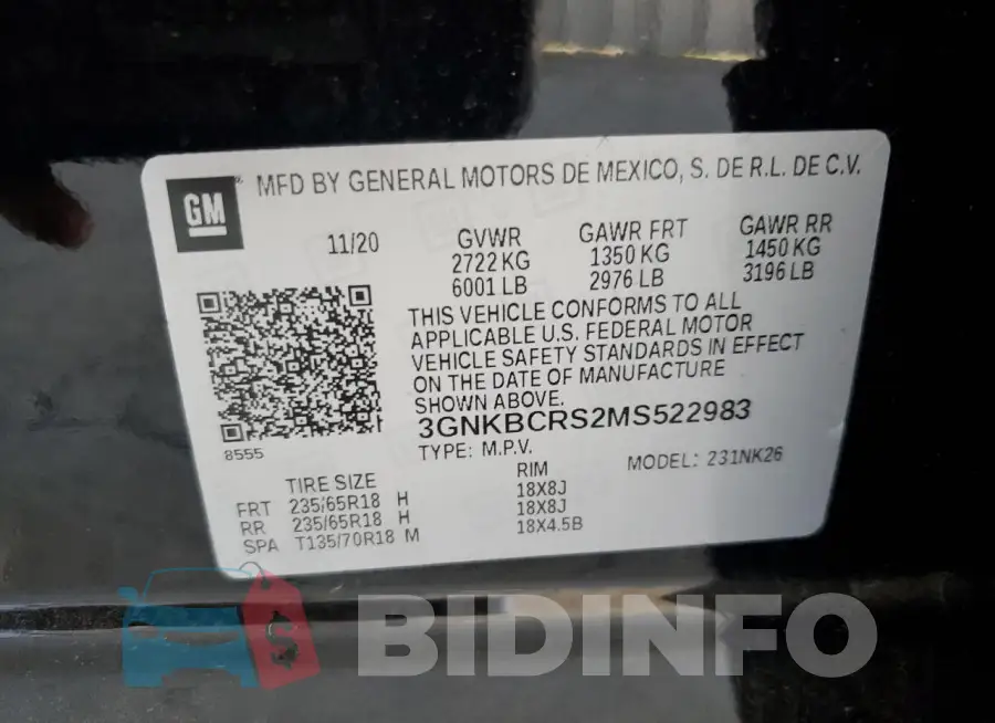 3GNKBCRS2MS522983 Photo# 13