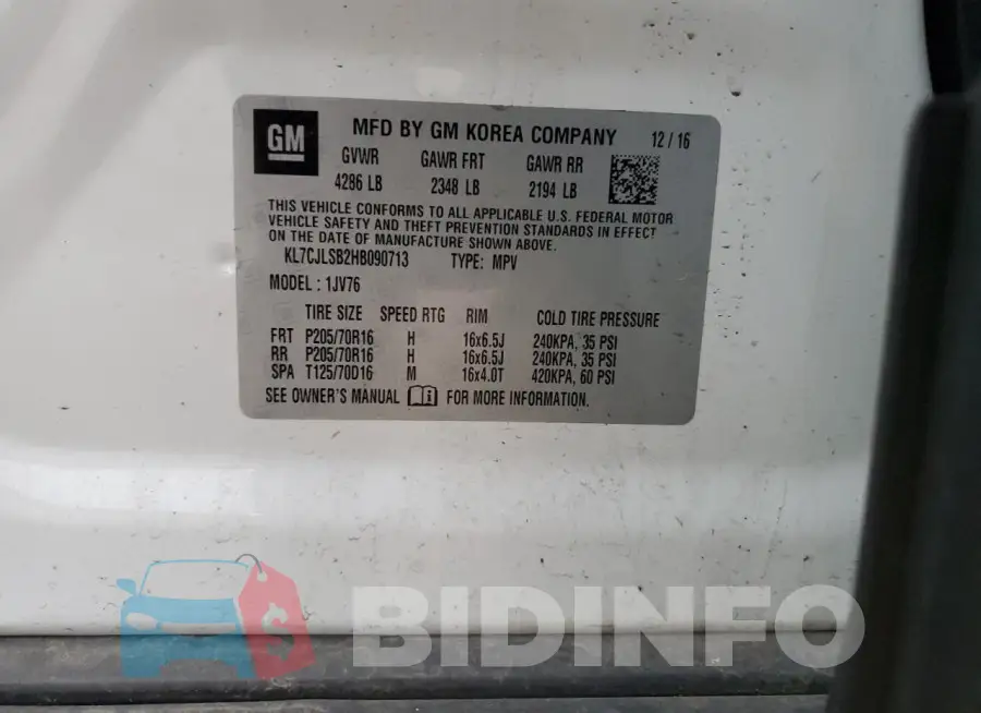 KL7CJLSB2HB090713 Photo# 13