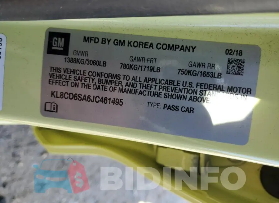 KL8CD6SA6JC461495 Photo# 12