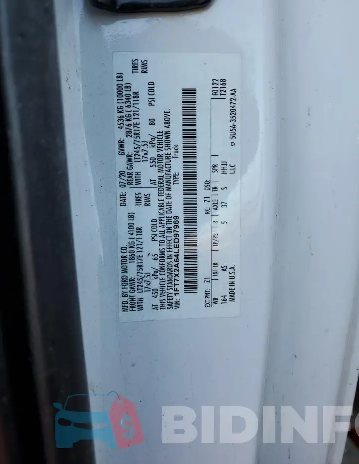 1FT7X2A64LED97969 Photo# 13