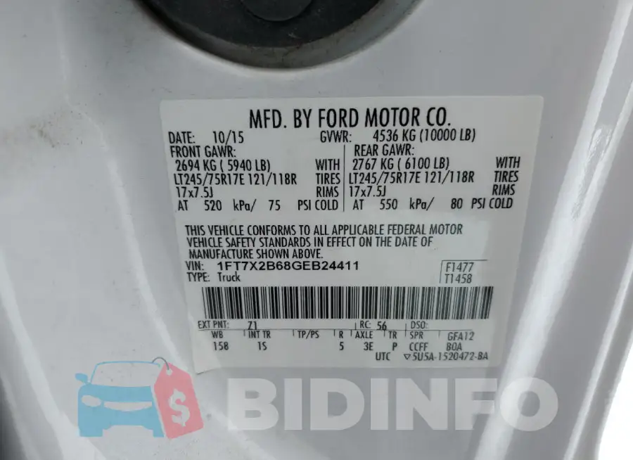 1FT7X2B68GEB24411 Photo# 12