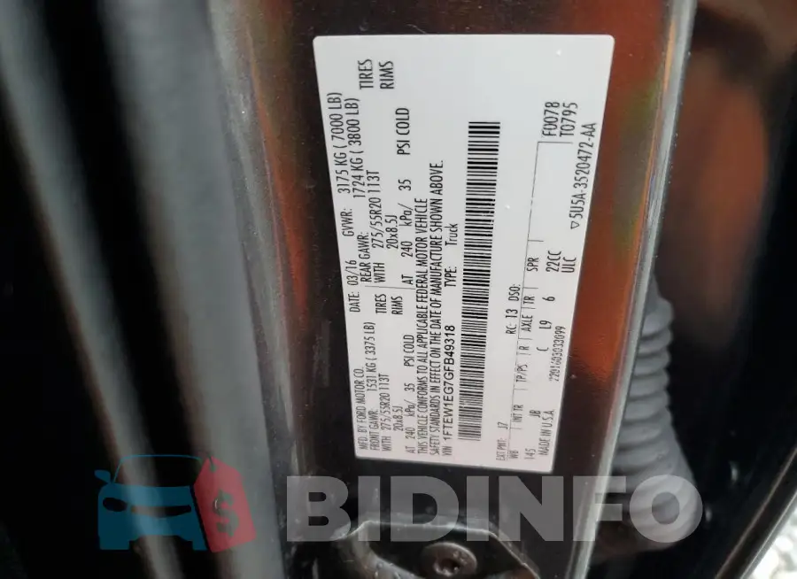1FTEW1EG7GFB49318 Photo# 13