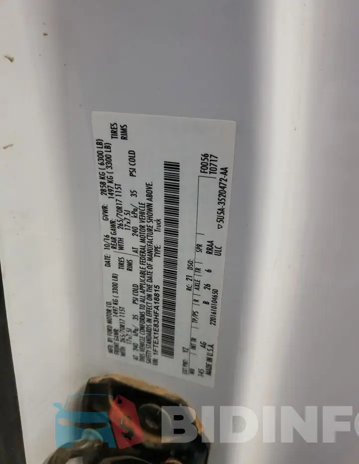 1FTEX1E83HFA18815 Photo# 12