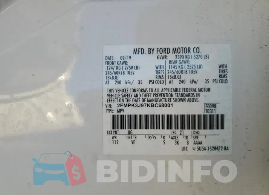 2FMPK3J97KBC68001 Photo# 13