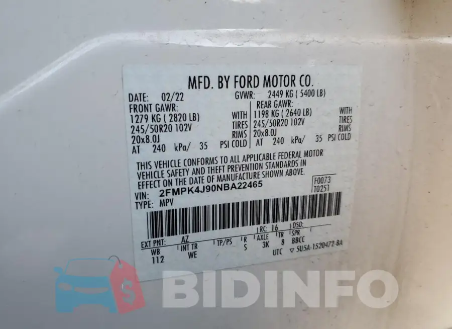 2FMPK4J90NBA22465 Photo# 13