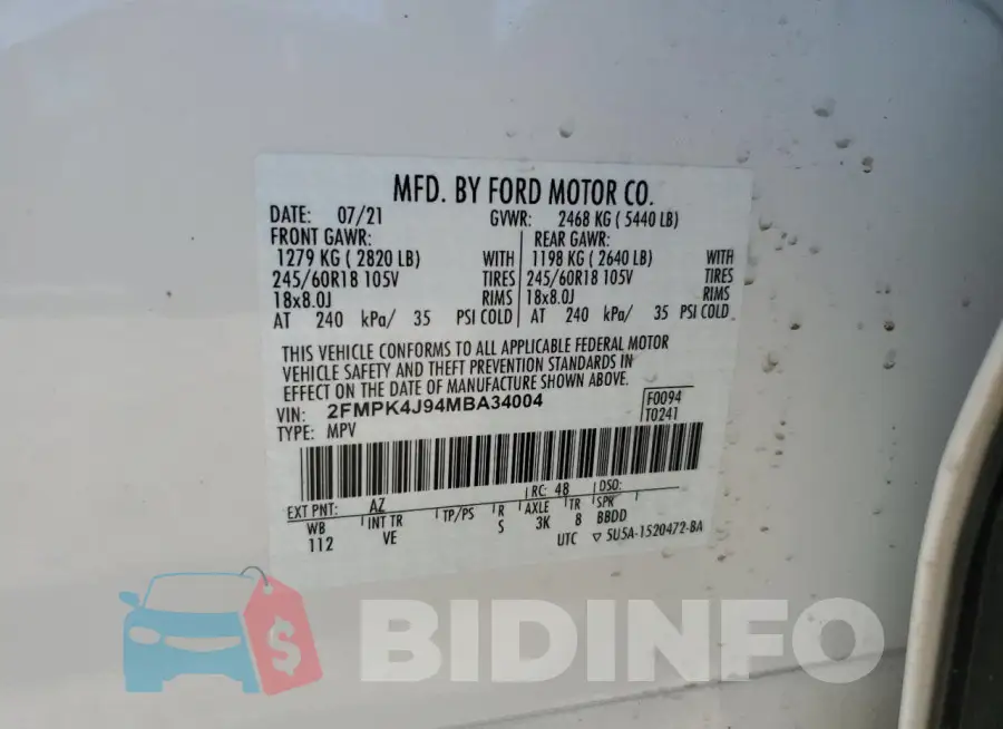 2FMPK4J94MBA34004 Photo# 13