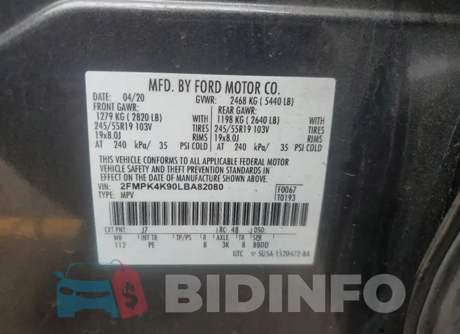 2FMPK4K90LBA82080 Photo# 14