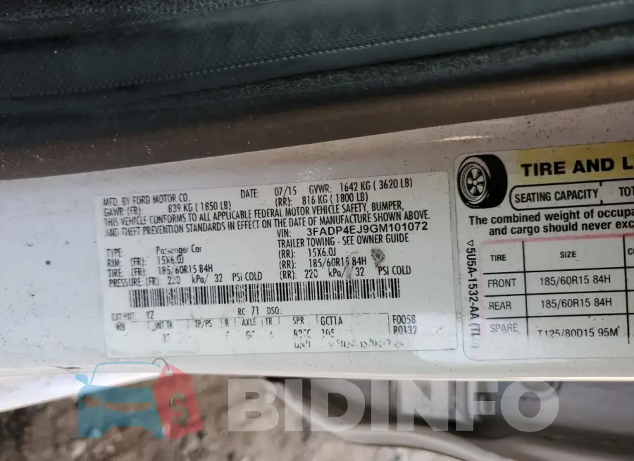 3FADP4EJ9GM101072 Photo# 13