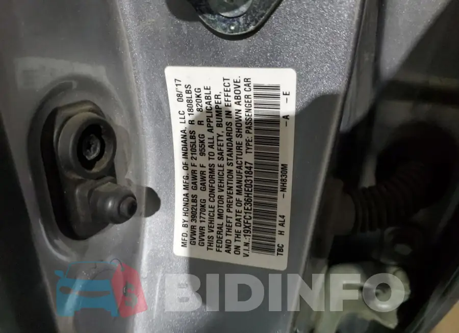 19XFC1E36HE031847 Photo# 12