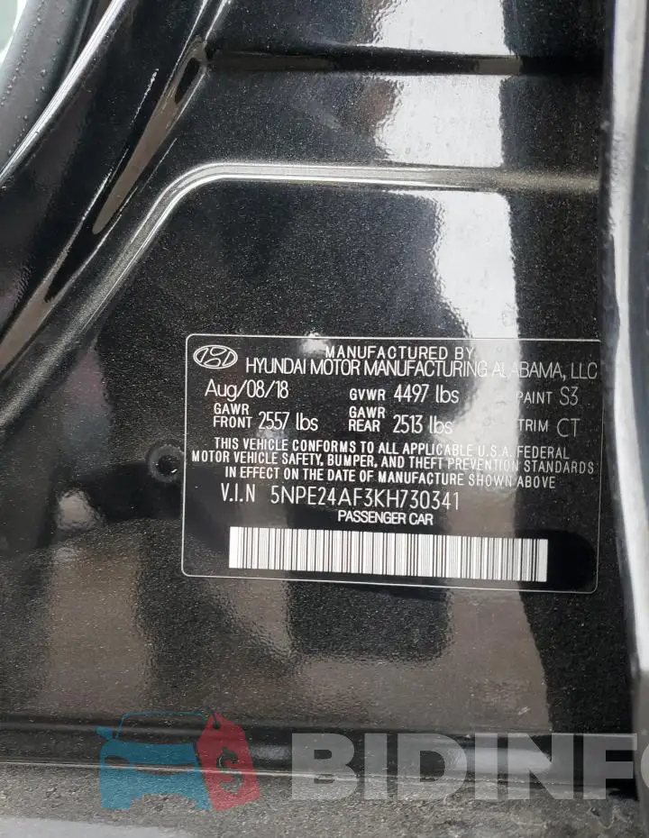 5NPE24AF3KH730341 Photo# 12