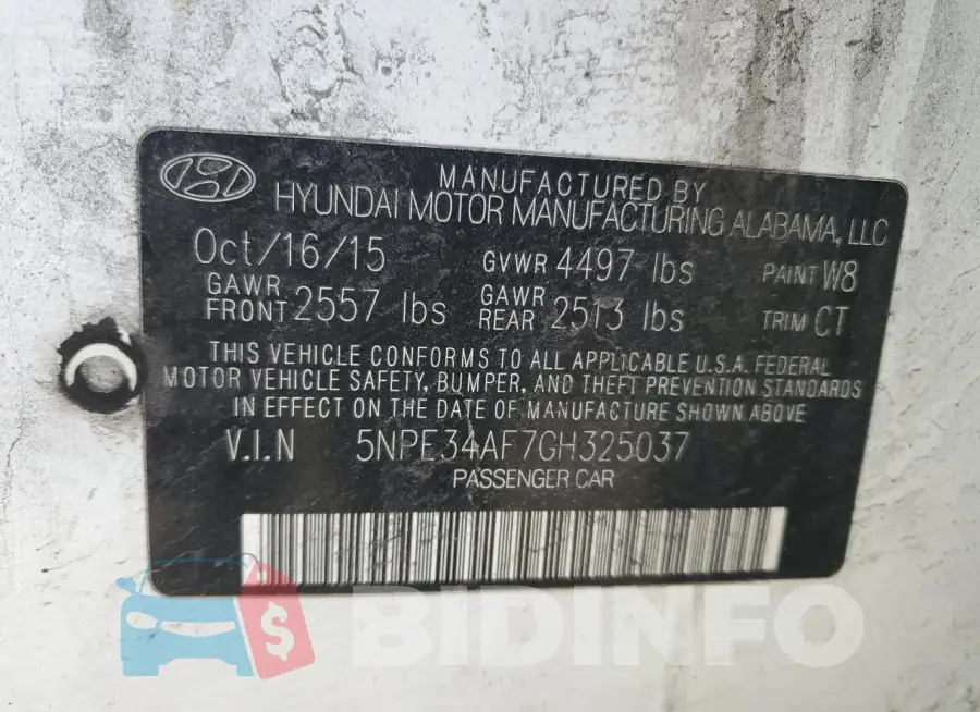 5NPE34AF7GH325037 Photo# 12