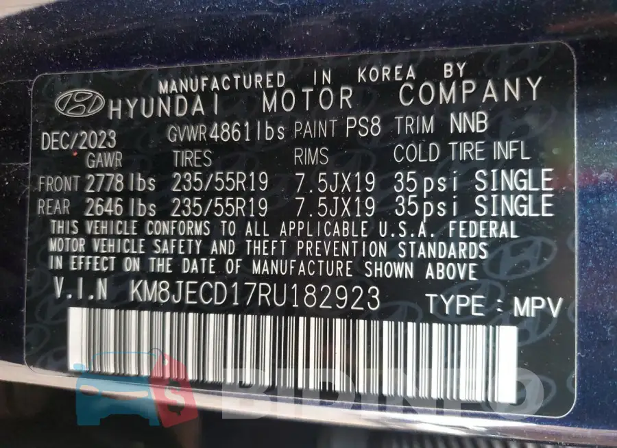 KM8JECD17RU182923 Photo# 12