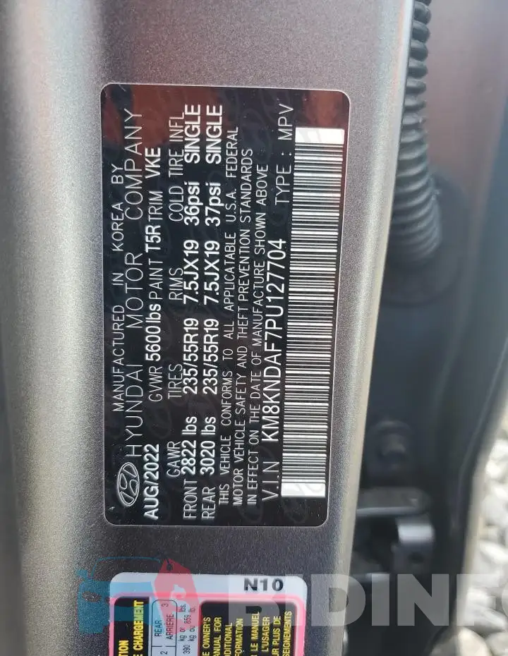 KM8KNDAF7PU127704 Photo# 12