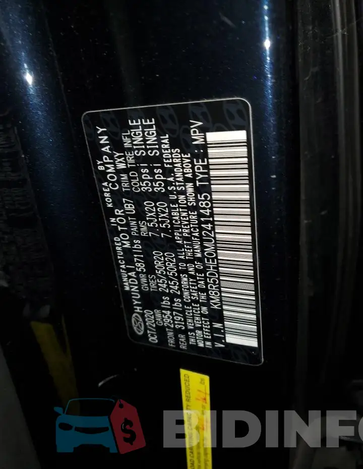 KM8R5DHE0MU241485 Photo# 13