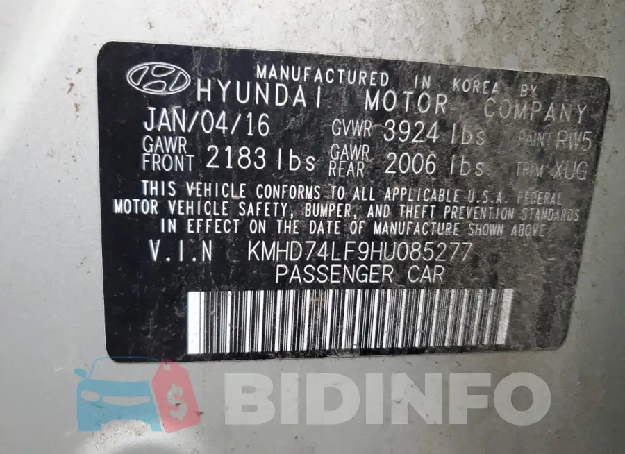 KMHD74LF9HU085277 Photo# 12