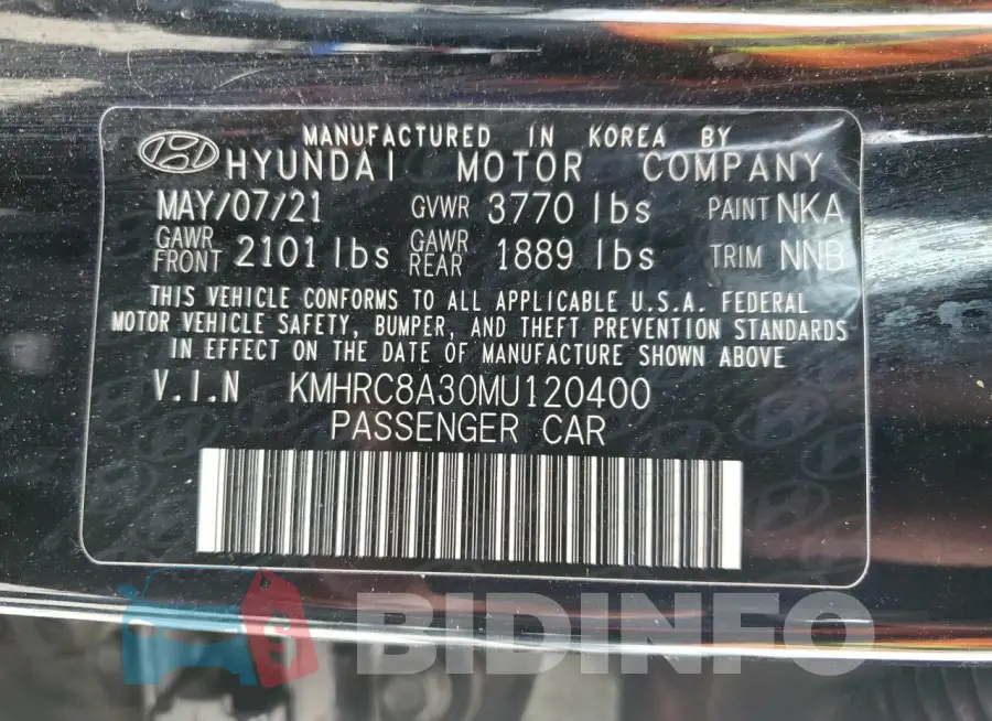 KMHRC8A30MU120400 Photo# 12