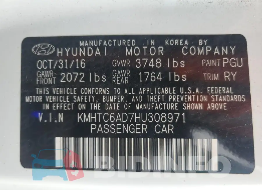 KMHTC6AD7HU308971 Photo# 12