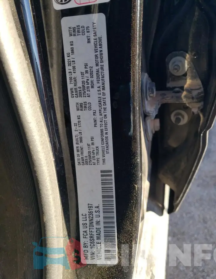 1C6SRFFT0NN236197 Photo# 12