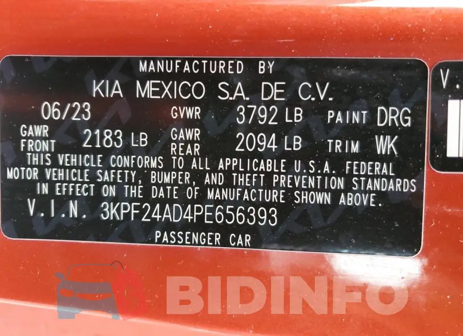 3KPF24AD4PE656393 Photo# 12