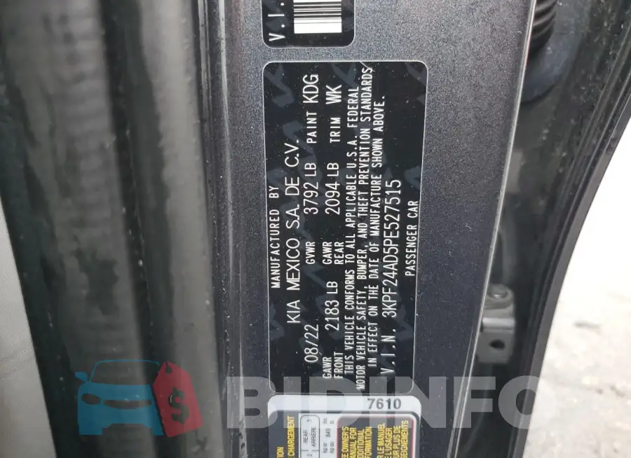 3KPF24AD5PE527515 Photo# 13