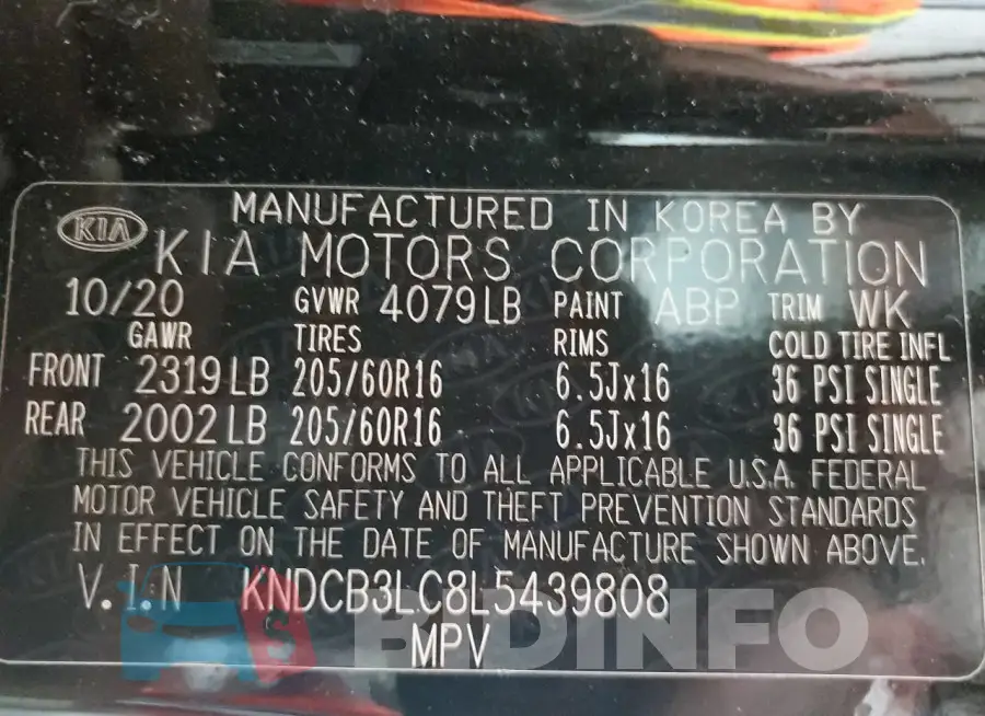 KNDCB3LC8L5439808 Photo# 14