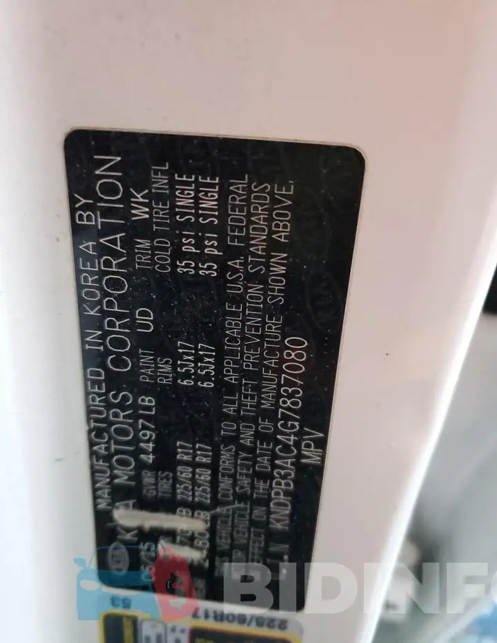 KNDPB3AC4G7837080 Photo# 13