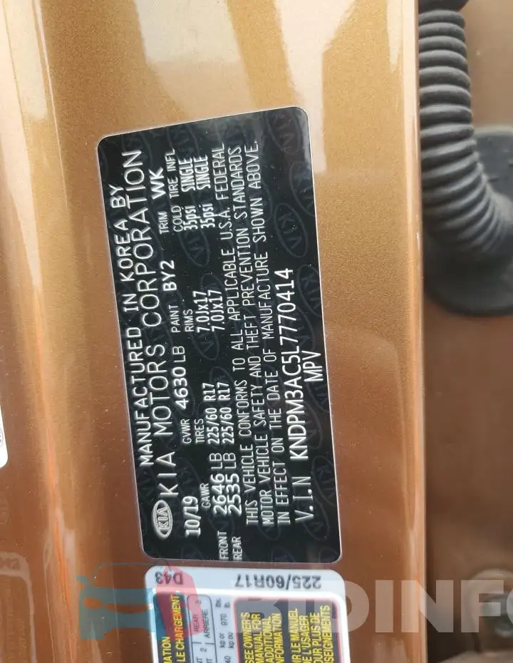 KNDPM3AC5L7770414 Photo# 13
