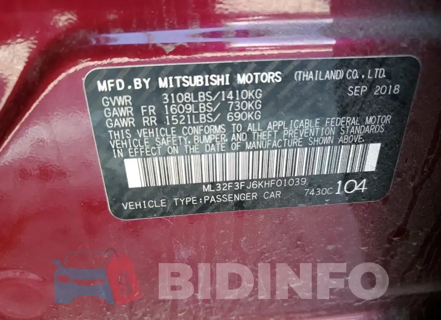 ML32F3FJ6KHF01039 Photo# 12