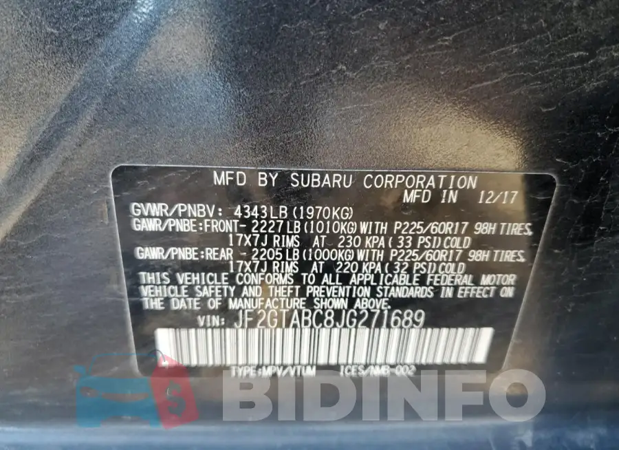 JF2GTABC8JG271689 Photo# 13