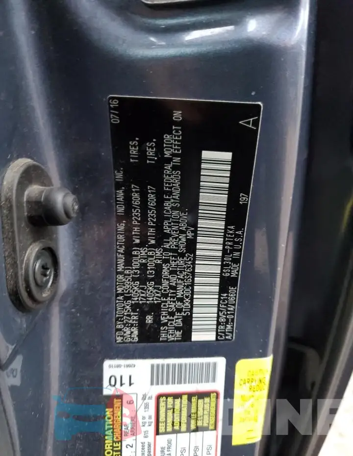 5TDKK3DC1GS763452 Photo# 12