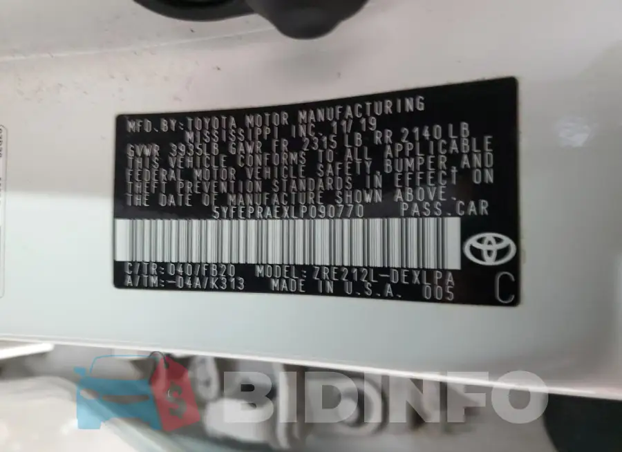 5YFEPRAEXLP090770 Photo# 12