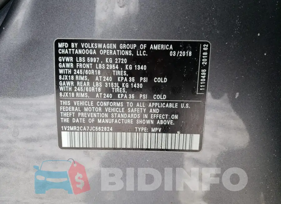 1V2MR2CA7JC562824 Photo# 13