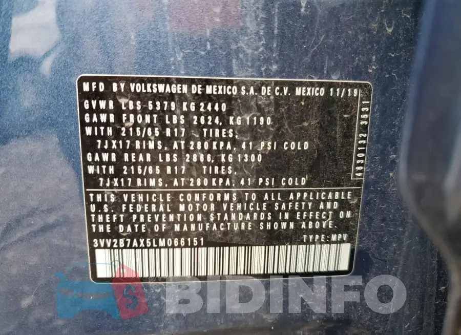 3VV2B7AX5LM066151 Photo# 12