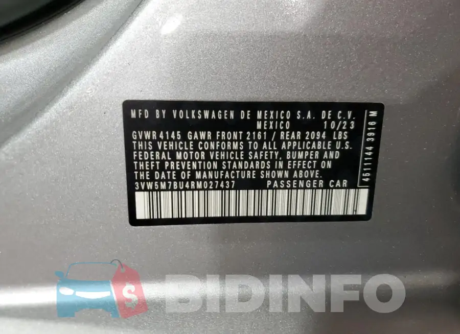 3VW5M7BU4RM027437 Photo# 12