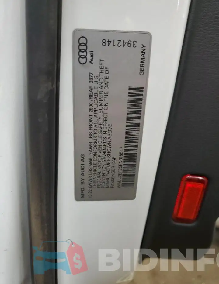 WAUL2BF25PN018547 Photo# 13