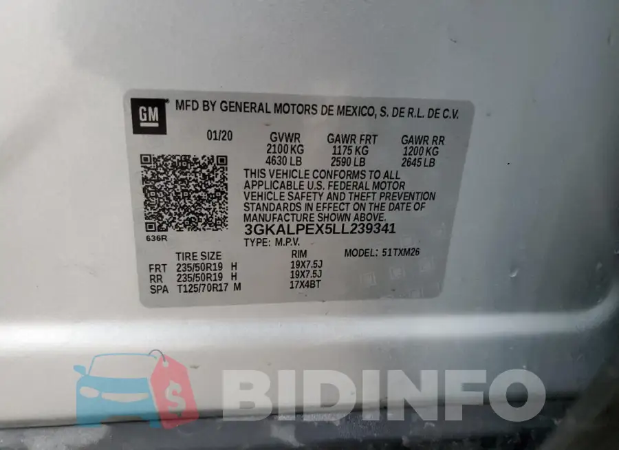 3GKALPEX5LL239341 Photo# 13