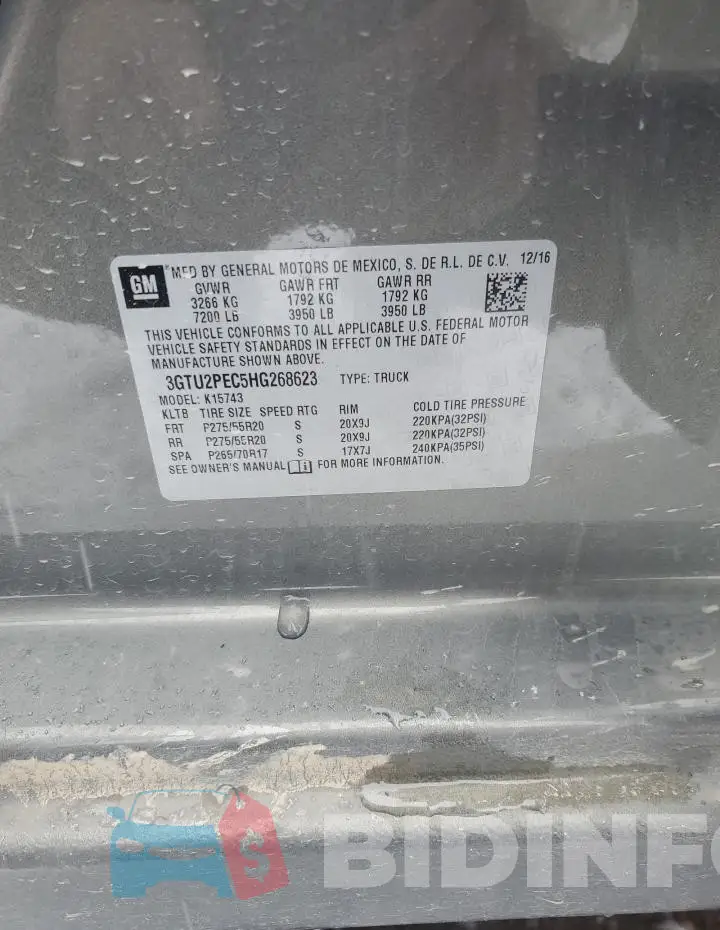 3GTU2PEC5HG268623 Photo# 12