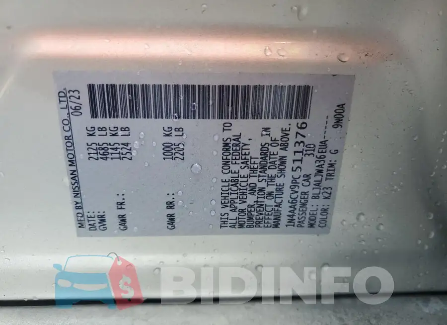 1N4AA6CV9PC511376 Photo# 12
