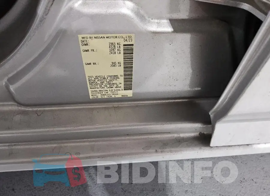 1N4BL4BV2PN385063 Photo# 12