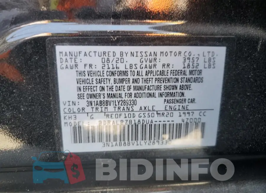 3N1AB8BV1LY289330 Photo# 12