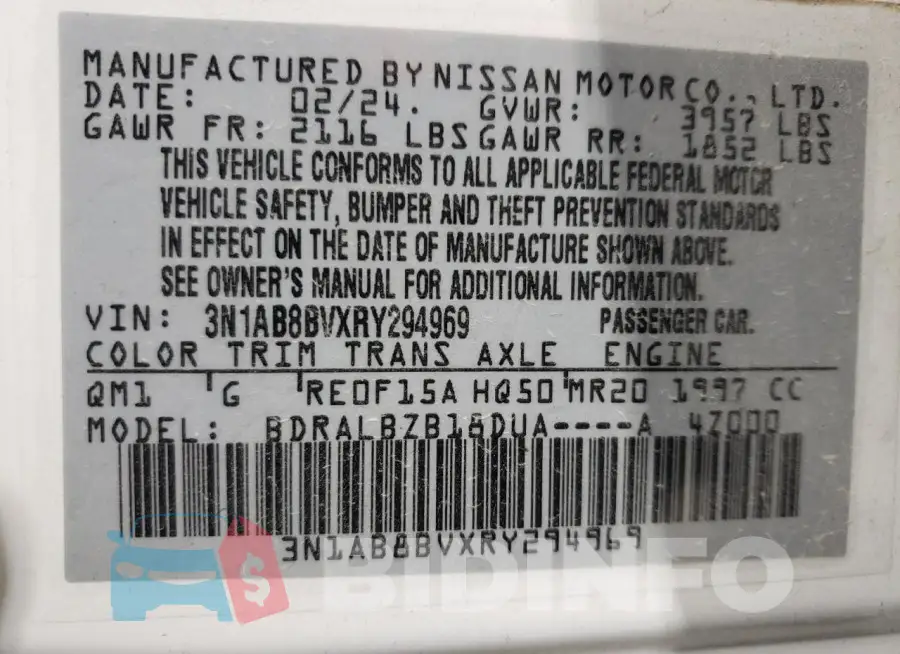 3N1AB8BVXRY294969 Photo# 12