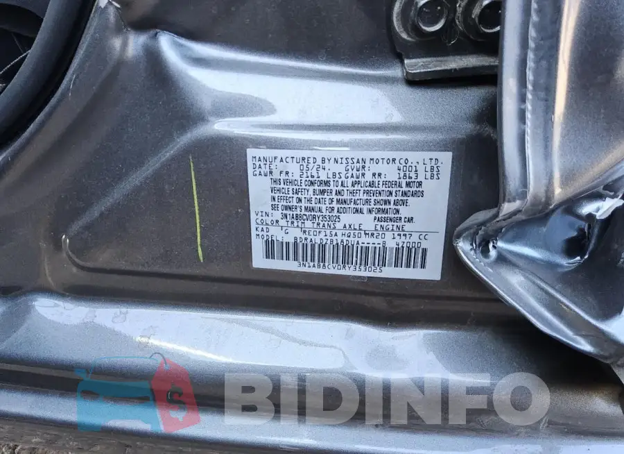 3N1AB8CV0RY353025 Photo# 12