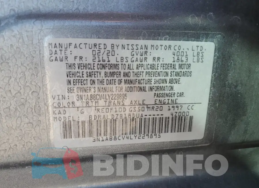3N1AB8CV4LY229895 Photo# 12