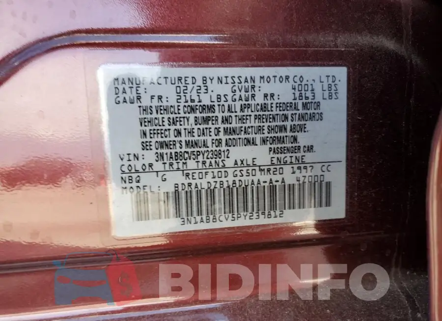 3N1AB8CV5PY239812 Photo# 12