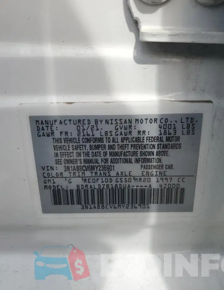 3N1AB8CV6MY236901 Photo# 12