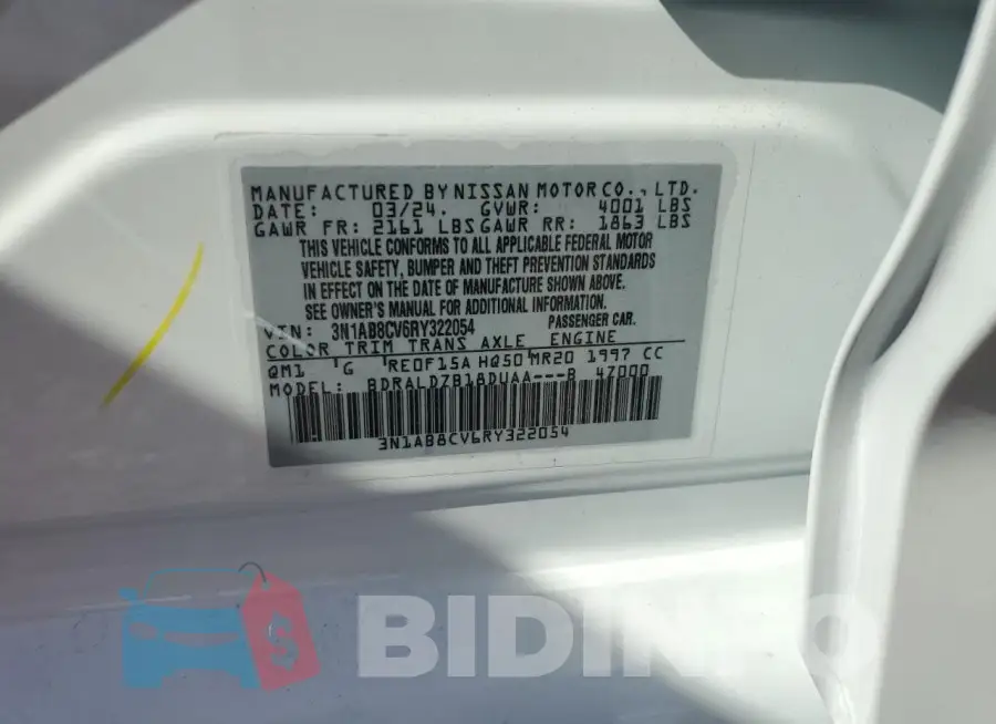 3N1AB8CV6RY322054 Photo# 13