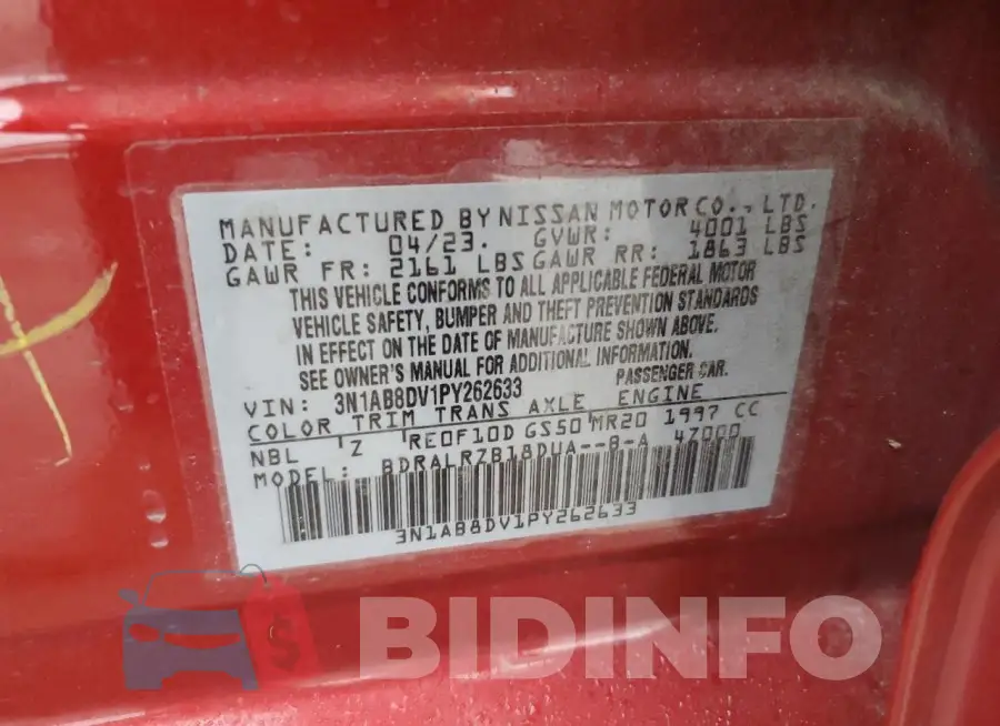 3N1AB8DV1PY262633 Photo# 12