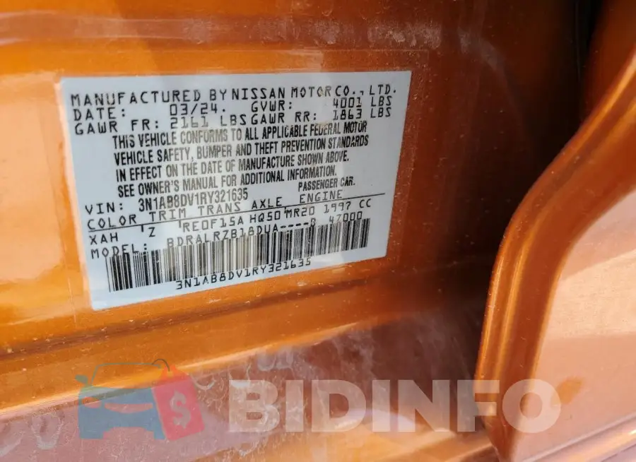 3N1AB8DV1RY321635 Photo# 12